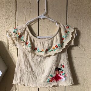 Embroidered Off-Shoulder Top